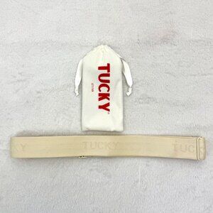 The Original Tucky Rubber Belt Size M/L Fits Pants Sizes 7-2XL Cream w/Pouch